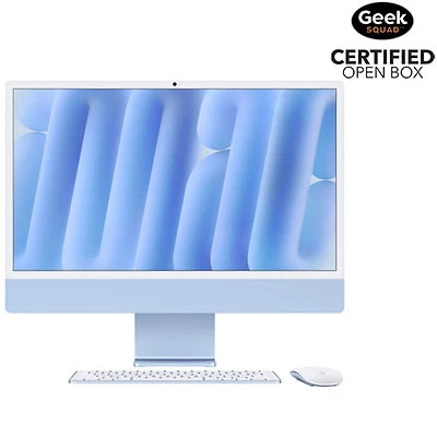 Open Box - Apple iMac 24" (Fall 2024) - Blue (Apple M4 Chip /8-Core GPU / 16GB RAM / 256GB SSD) - English