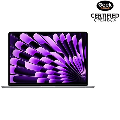 Boîte ouverte - MacBook Air 15,3 po Touch ID d'Apple (aut. 2024) - Gris cosmique (M3 Apple/RAM 24 Go/SSD 512 Go) - Anglais