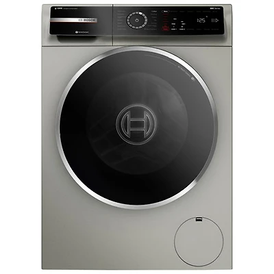 Bosch 800 Series 2.4 Cu. Ft. High Efficiency Compact Front Load Washer (WGB246AXUC) - Pearl Steel