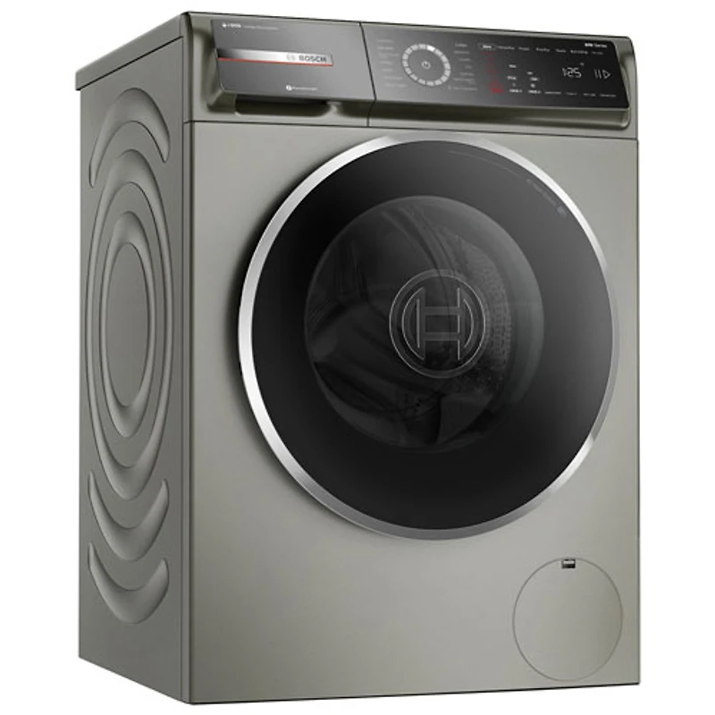 Bosch 800 Series 2.4 Cu. Ft. High Efficiency Compact Front Load Washer (WGB246AXUC) - Pearl Steel