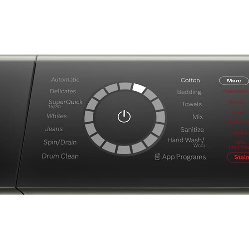 Bosch 800 Series 2.4 Cu. Ft. High Efficiency Compact Front Load Washer (WGB246AXUC) - Pearl Steel