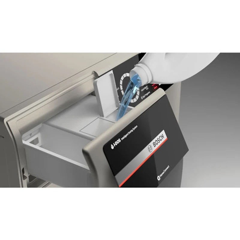 Laveuse à chargement frontal compacte haute efficacité de 2,4 pi³ série 800 de Bosch (WGB246AXUC) - Acier perlé