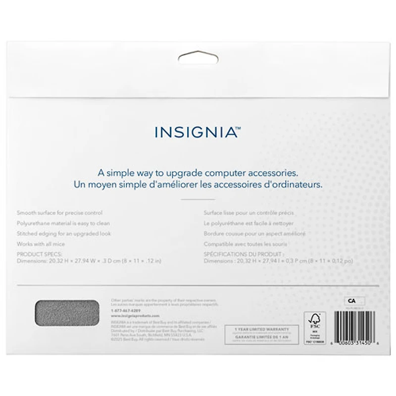 Insignia Premium Leather Mouse Pad - Black - Only at Best Buy