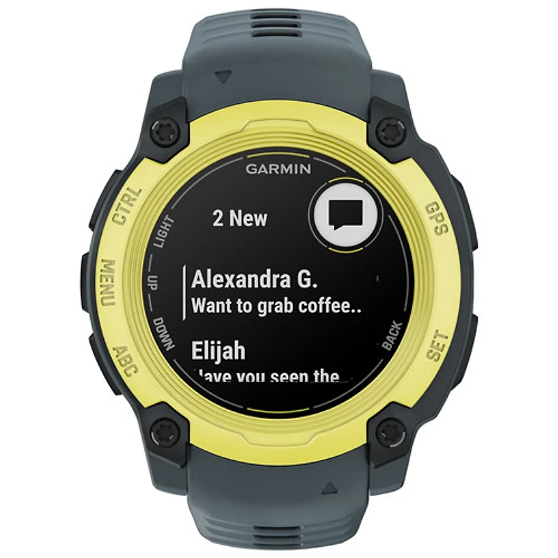 Montre intelligente multisport Bluetooth Instinct E de 40 mm de Garmin - Lime électrique/Crépuscule