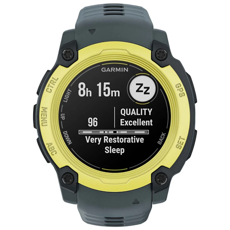 Montre intelligente multisport Bluetooth Instinct E de 40 mm de Garmin - Lime électrique/Crépuscule