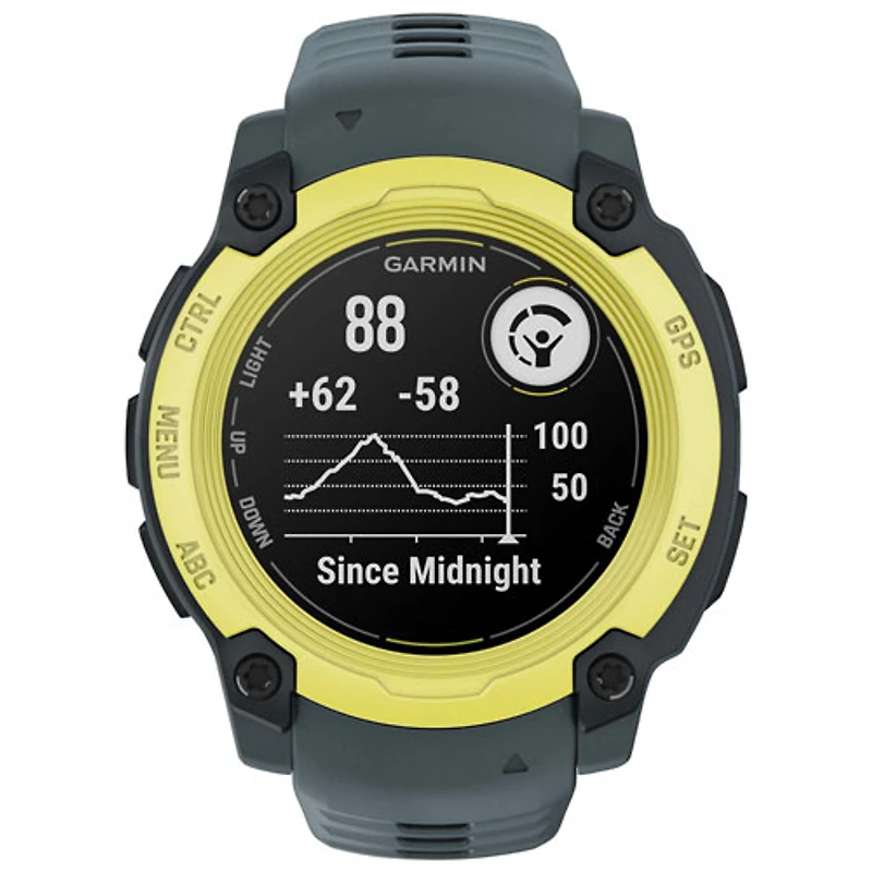 Montre intelligente multisport Bluetooth Instinct E de 40 mm de Garmin - Lime électrique/Crépuscule