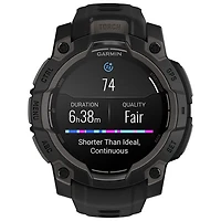 Montre intelligente multisport Bluetooth de 45 mm Instinct 3 AMOLED de Garmin - Noir