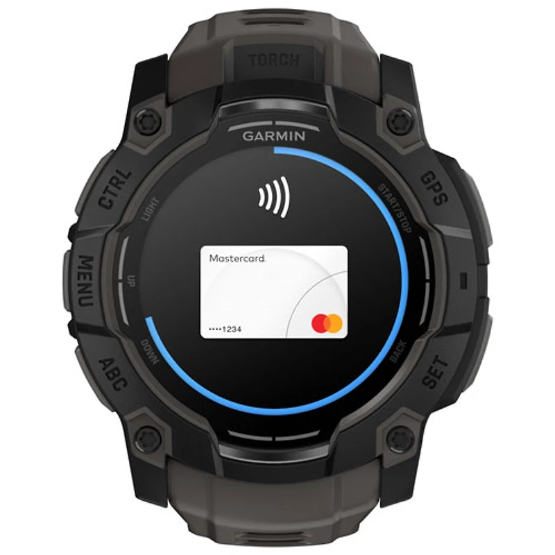 Garmin Instinct 3 AMOLED 50mm Bluetooth Multisport Smartwatch - Black/Charcoal