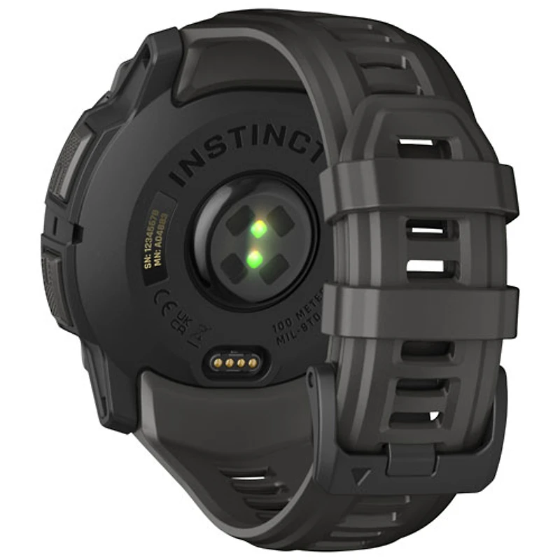 Garmin Instinct 3 AMOLED 50mm Bluetooth Multisport Smartwatch - Black/Charcoal