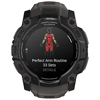 Garmin Instinct 3 AMOLED 50mm Bluetooth Multisport Smartwatch - Black/Charcoal