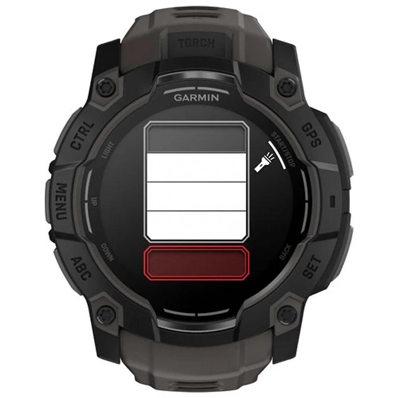 Garmin Instinct 3 AMOLED 50mm Bluetooth Multisport Smartwatch - Black/Charcoal