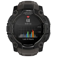 Montre intelligente multisport Bluetooth de 50 mm Instinct 3 AMOLED de Garmin - Noir/Anthracite