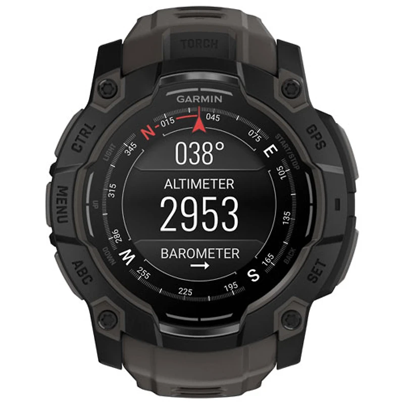 Garmin Instinct 3 AMOLED 50mm Bluetooth Multisport Smartwatch - Black/Charcoal