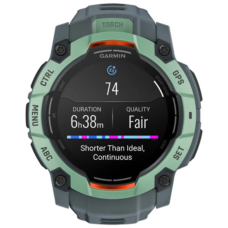 Montre intelligente multisport Bluetooth de 50 mm Instinct 3 AMOLED de Garmin - Néotropique/Crépuscule