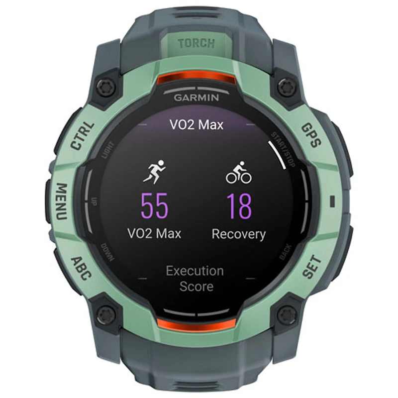 Garmin Instinct 3 AMOLED 50mm Bluetooth Multisport Smartwatch - Neo Tropic/Twilight