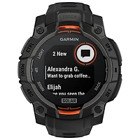 Garmin Instinct 3 Solar 45mm Bluetooth Multisport Smartwatch - Black