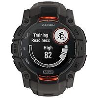 Garmin Instinct 3 Solar 50mm Bluetooth Multisport Smartwatch - Black/Charcoal