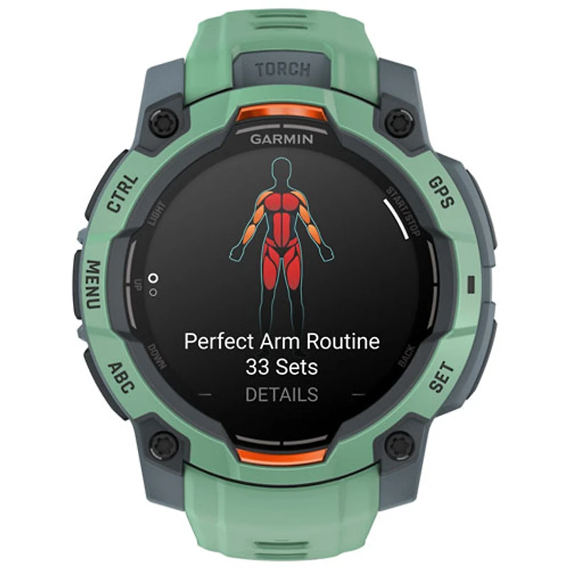 Garmin Instinct 3 AMOLED 45mm Bluetooth Multisport Smartwatch - Neotropic