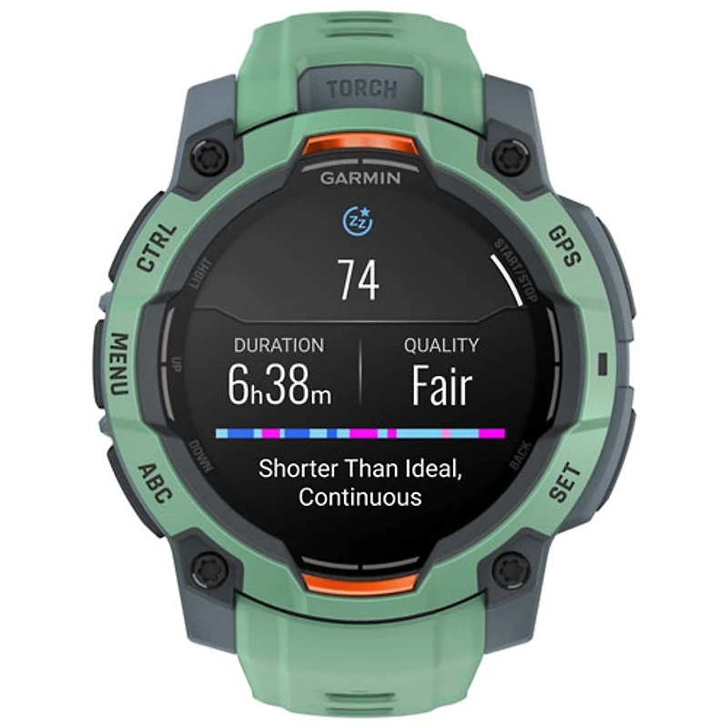Garmin Instinct 3 AMOLED 45mm Bluetooth Multisport Smartwatch - Neotropic