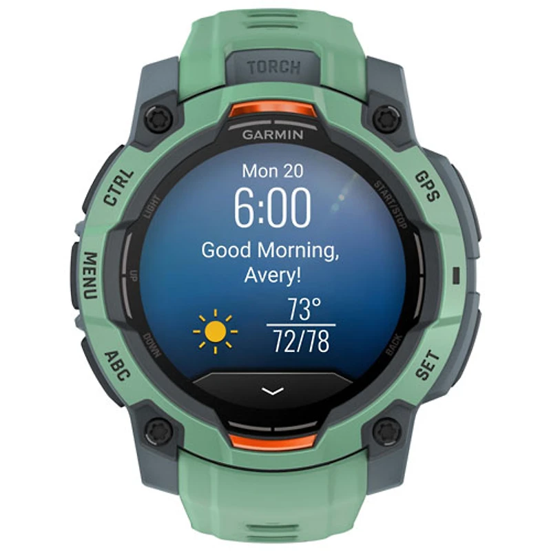 Garmin Instinct 3 AMOLED 45mm Bluetooth Multisport Smartwatch - Neotropic