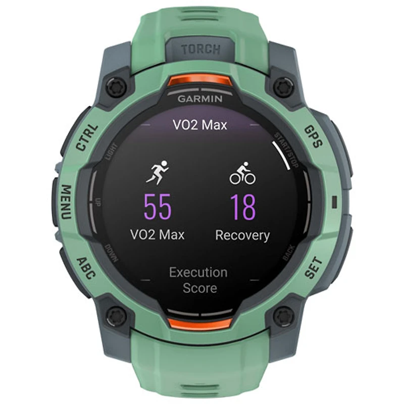 Garmin Instinct 3 AMOLED 45mm Bluetooth Multisport Smartwatch - Neotropic
