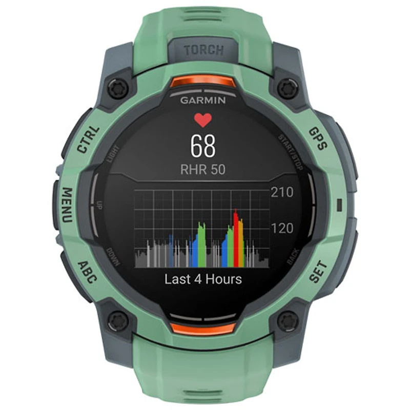 Garmin Instinct 3 AMOLED 45mm Bluetooth Multisport Smartwatch - Neotropic