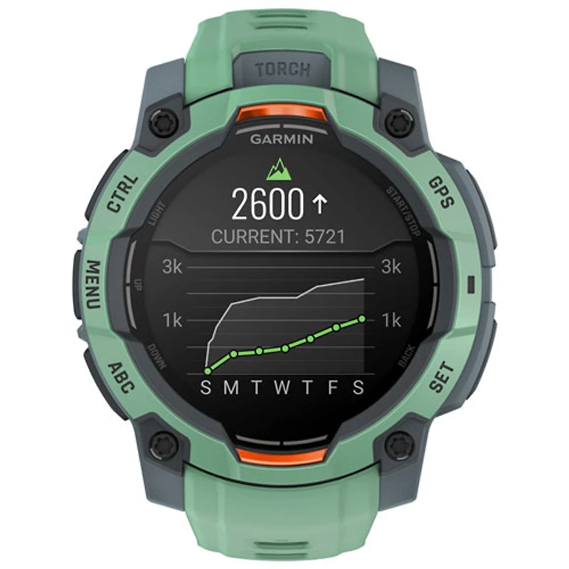 Garmin Instinct 3 AMOLED 45mm Bluetooth Multisport Smartwatch - Neotropic