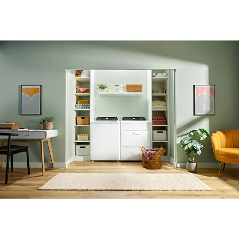 Whirlpool 5.2 Cu. Ft. High Efficiency Agitator Top Load Washer (WTW5025SW) - White