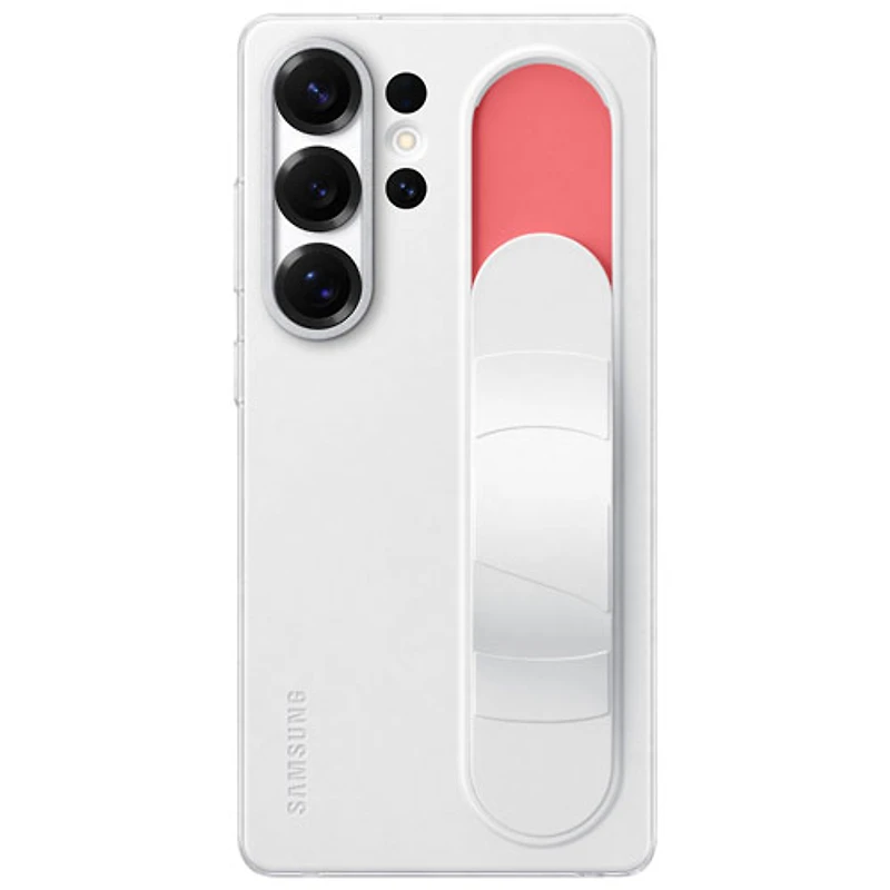 Samsung Standing Grip Fitted Hard Shell Case for Galaxy S25 Ultra - White