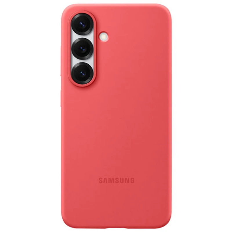 Étui souple ajusté en silicone de Samsung pour Galaxy S25 - Rouge