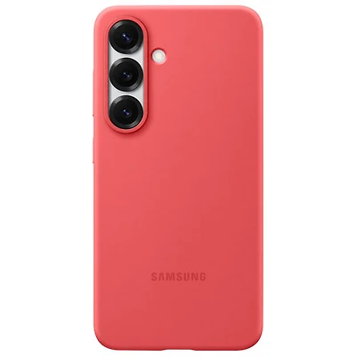 Étui souple ajusté en silicone de Samsung pour Galaxy S25 - Rouge