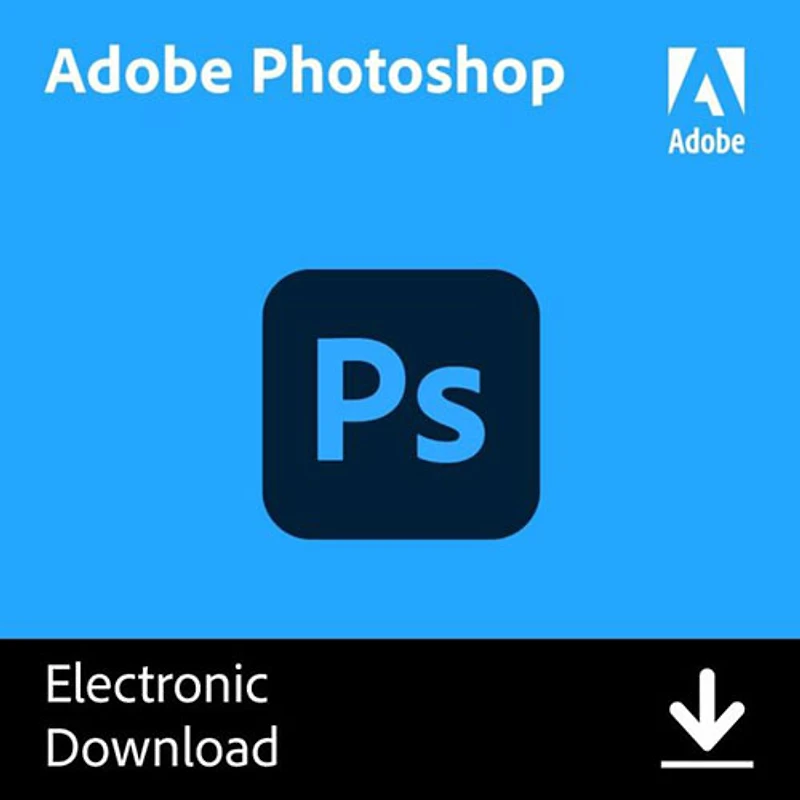 Adobe Photoshop (PC/Mac) - 1 utilisateur - 1 an - Téléchargement numérique