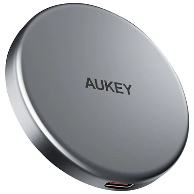 AUKEY MagFusion Aura Qi2 Magnetic 15 W Wireless Charger - Space Grey
