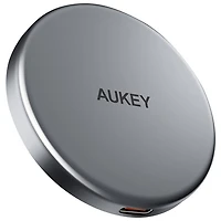 AUKEY MagFusion Aura Qi2 Magnetic 15 W Wireless Charger - Space Grey