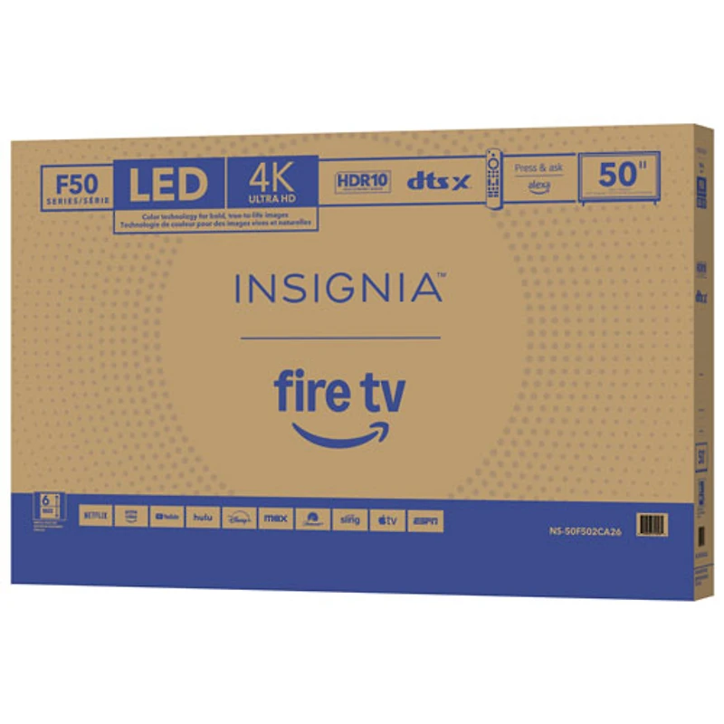 Insignia 50" 4K UHD HDR LCD Fire TV Smart TV (NS-50F502CA26) - 2024 - Only at Best Buy