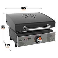 Plaque chauffante de table portative au propane de 17 po avec couvercle de Blackstone