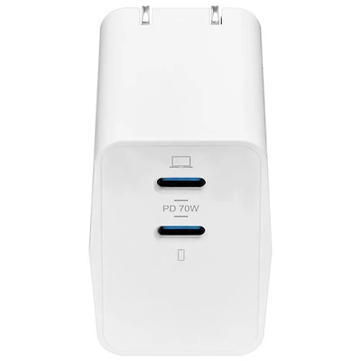 Insignia 70W Dual USB-C GaN Wall Charger (NS-PW370C2W25-C) - Only at Best Buy