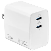 Insignia 70W Dual USB-C GaN Wall Charger (NS-PW370C2W25-C) - Only at Best Buy