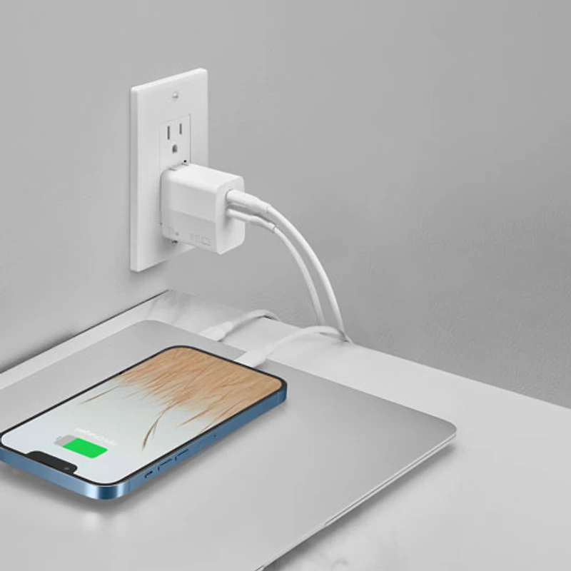 Insignia 70W Dual USB-C GaN Wall Charger (NS-PW370C2W25-C) - Only at Best Buy