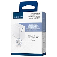 Chargeur mural à 2 ports USB-C GaN de 100 W d'Insignia (NS-PW31XC2W25-C) - Exclusivité Best Buy