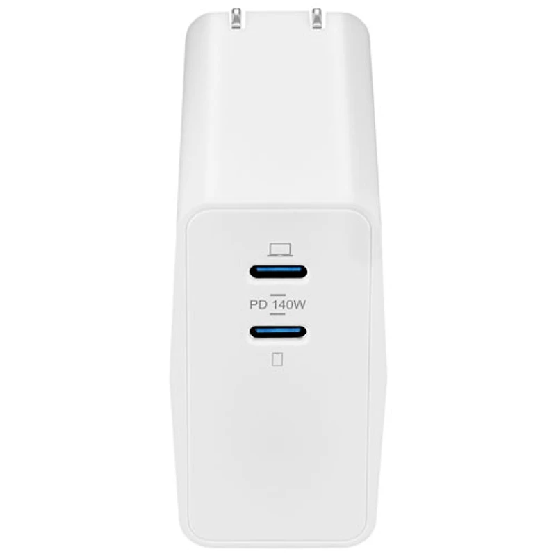 Chargeur mural à 2 ports USB-C GaN de 140 W d'Insignia (NS-PW3X4C2W25-C) - Exclusivité Best Buy