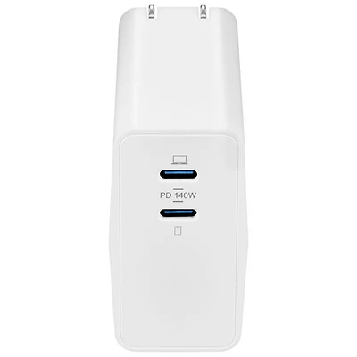Chargeur mural à 2 ports USB-C GaN de 140 W d'Insignia (NS-PW3X4C2W25-C) - Exclusivité Best Buy