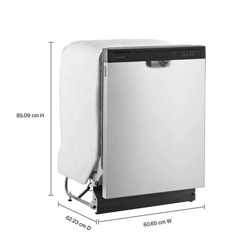 Amana 24" 59dB Built-In Dishwasher with Third Rack (ADFS2524RS) - Stainless Steel