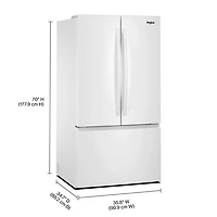 Whirlpool 36" 30.52 Cu. Ft. French Door Refrigerator (WRFF3136SW) - White
