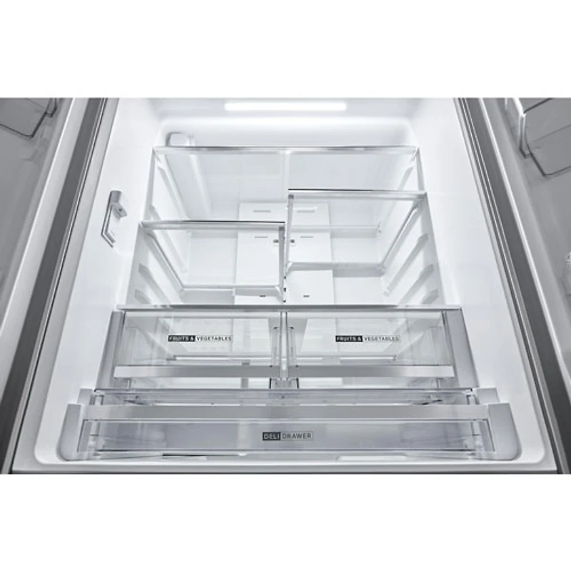 Réfrigérateur 2 portes 29,58 pi³ 36 po avec distributeur glaçons/eau de Whirlpool (WRFF3536SZ) - Inox