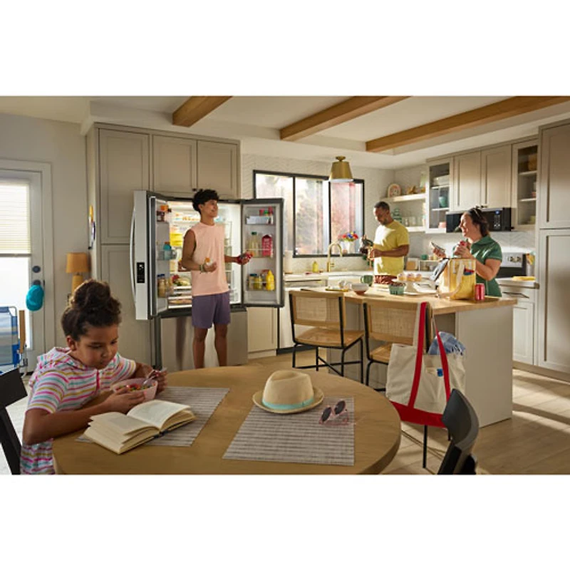 Réfrigérateur à deux portes 30,52 pi³ 36 po avec distributeur d'eau de Whirlpool (WRFF3336SZ) - Inox