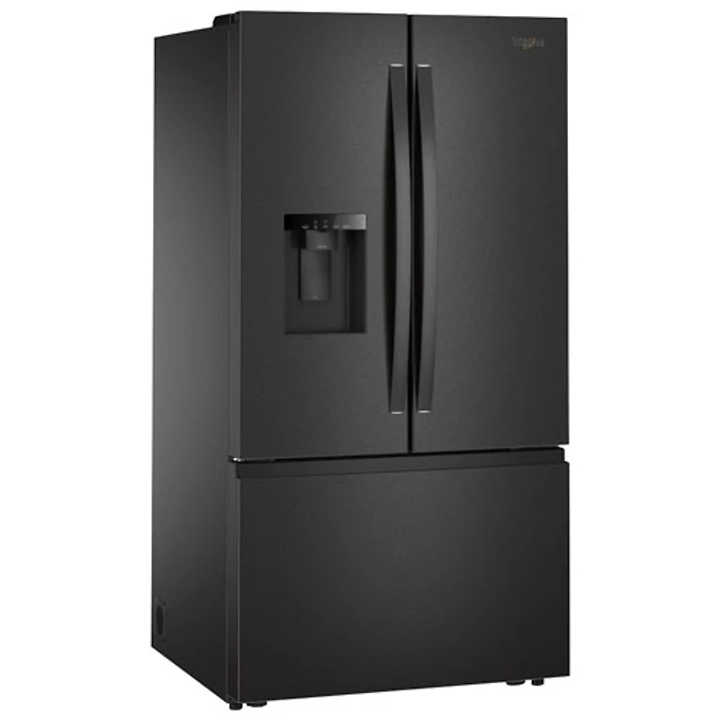 Réfrigérateur à deux portes 29,58 pi³ 36 po avec distributeur d'eau et de glaçons de Whirlpool (WRFF3536SV) - Acier inoxydable noir