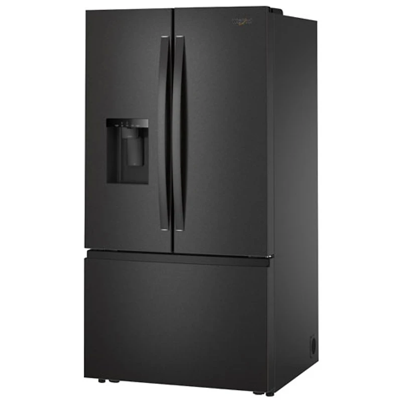 Réfrigérateur à deux portes 29,58 pi³ 36 po avec distributeur d'eau et de glaçons de Whirlpool (WRFF3536SV) - Acier inoxydable noir