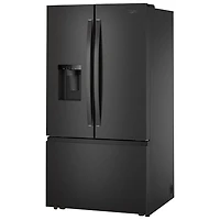 Réfrigérateur à deux portes 29,58 pi³ 36 po avec distributeur d'eau et de glaçons de Whirlpool (WRFF3536SV) - Acier inoxydable noir