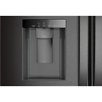 Réfrigérateur à deux portes 29,58 pi³ 36 po avec distributeur d'eau et de glaçons de Whirlpool (WRFF3536SV) - Acier inoxydable noir